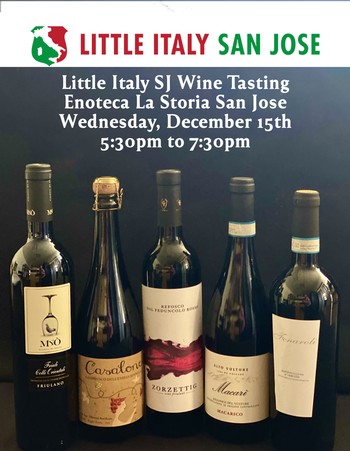 Little Italy Wine Tasting- 12/15 in SJ
