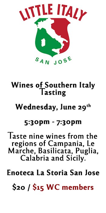Little Italy SJ Tasting- Wines of Southern Italy